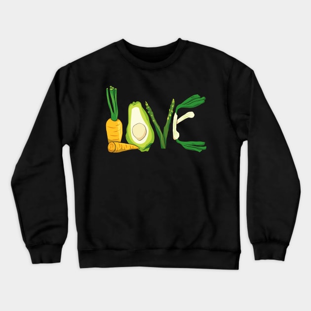 Vegan Vegetable Gardening Crewneck Sweatshirt by PixelArt